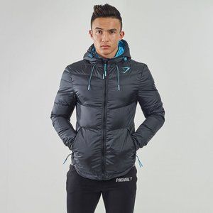 Gym Shark Mens Unisex Down Fill Puffer Jacket Coat Size Medium M